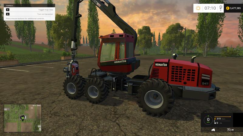 Komatsu Wood Harvester V Beta Farming Simulator