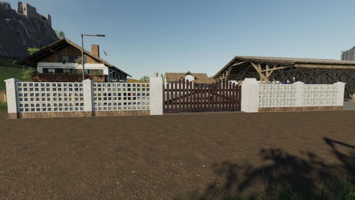 Concrete Brick Fence Pack Farming Simulator Mods Fs