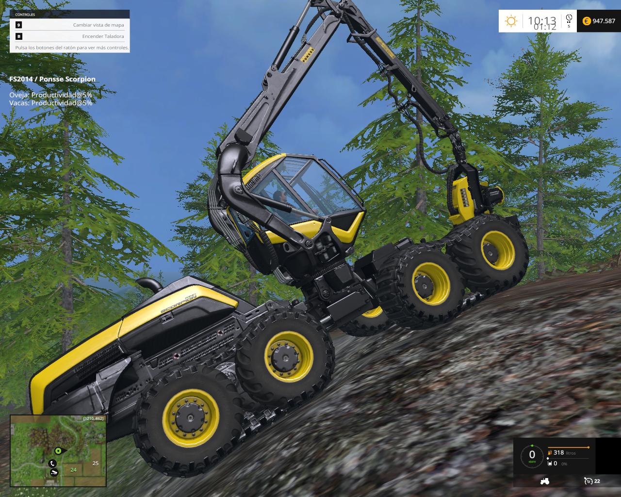 PONSSE SCORPION POTENTE ESPECIAL V1.1 • Farming simulator 19, 17, 22 ...