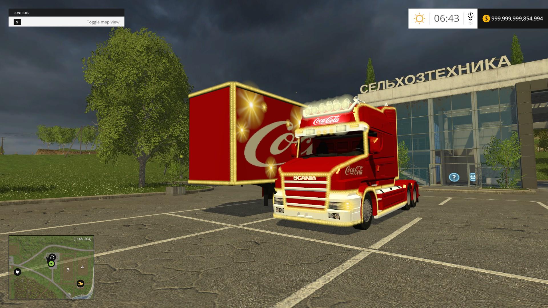 coca cola truck and trailers