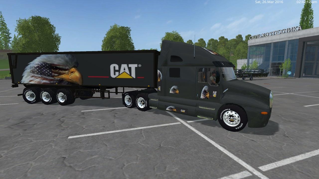 EAGLE EYE KW CAT TRUCK + SEMI TRAILER BY EAGLE355TH FIXED • Farming ...