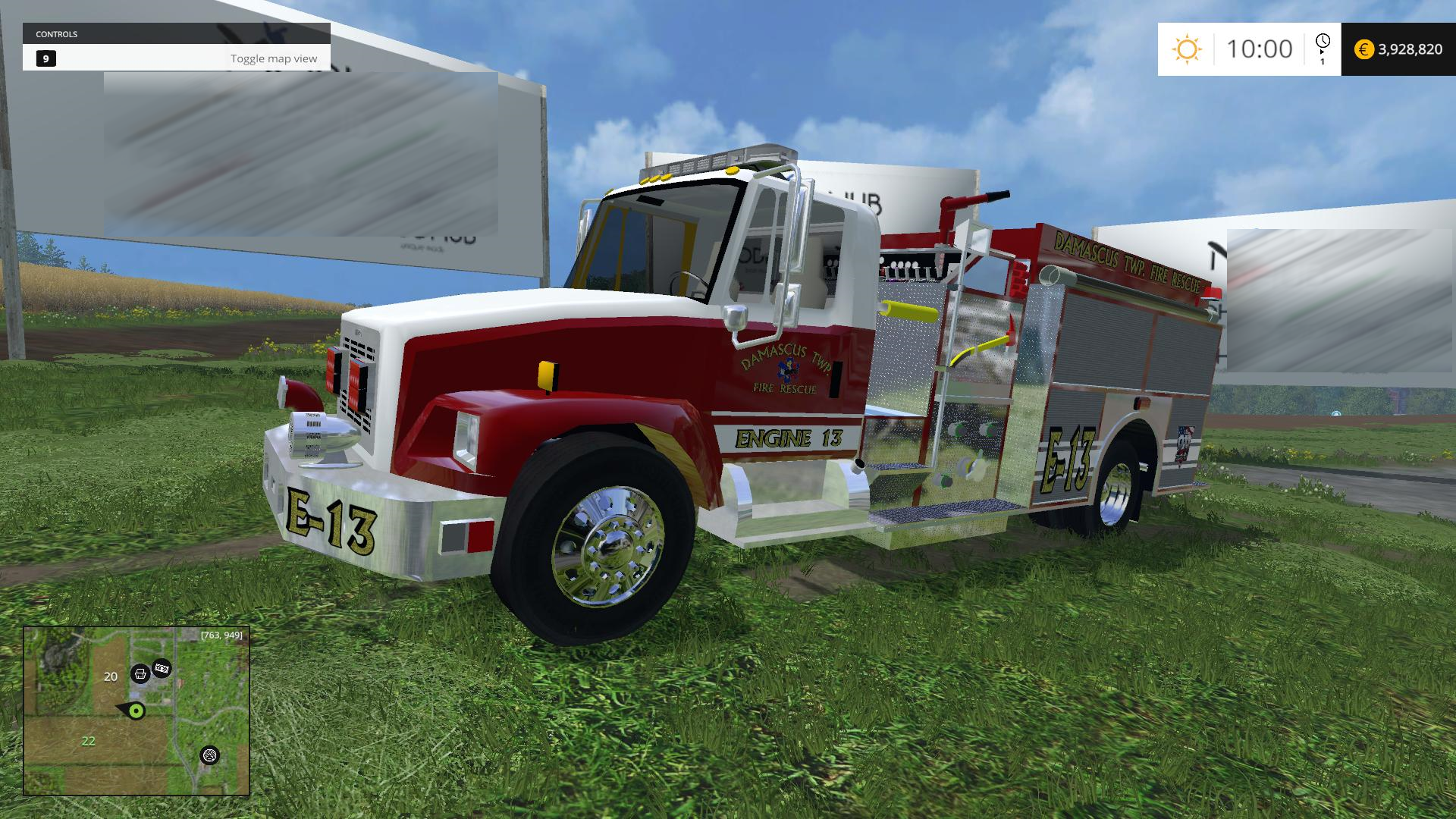 farming simulator 2019 fire truck