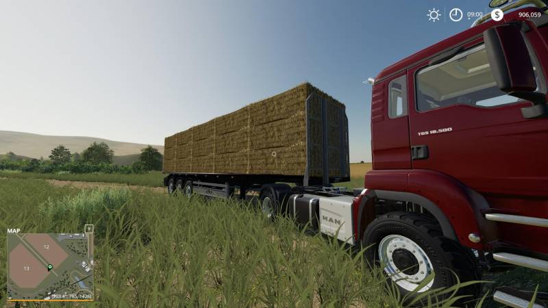 FS19 FLIEGL FLATBED SQUAREBALE AUTOLOAD V1.0.0.2 • Farming simulator 19 ...