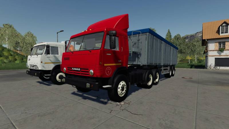 FS19 KAMAZ 53212 + SEMI TRAILER V1.0.0.3 • Farming simulator 19, 17, 22 ...