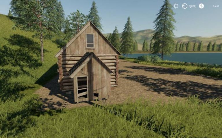 FS19 PLACEABLE LOG CABIN WITH SLEEP TRIGGER V1.0 • Farming simulator 19 ...