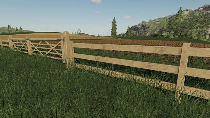 FS19 WOODEN GATES FENCES AND STONE WALLS V1.0.0.0 • Farming simulator ...