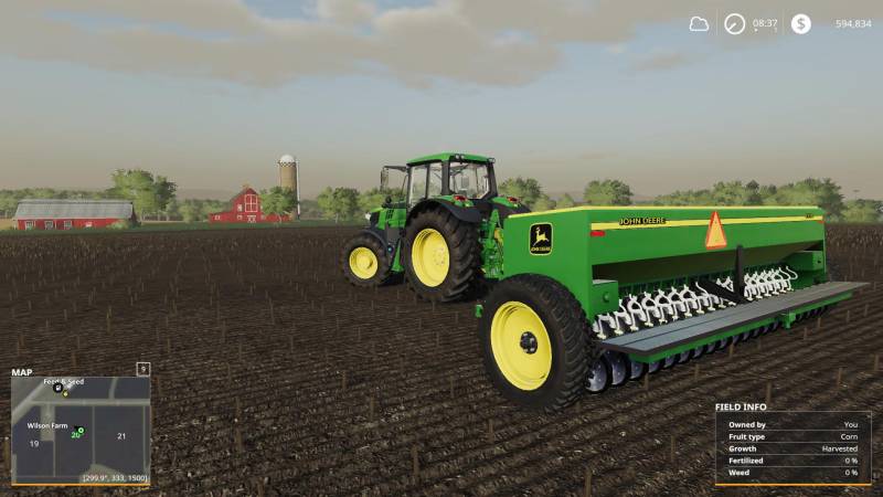 FS19 JOHN DEERE 8350 GRAIN DRILL V1.0 • Farming simulator 19, 17, 22 ...