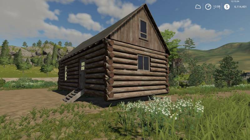 FS19 LOG CABIN V1.0 • Farming simulator 19, 17, 22 mods | FS19, 17, 22 mods