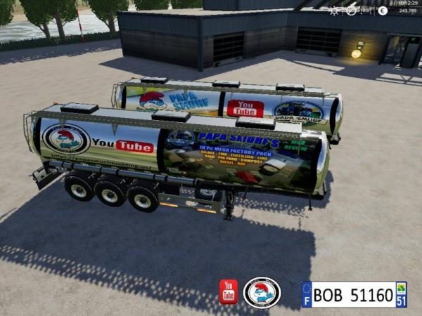 FS19 TRAILER PAPA SMURF BY BOB51160 V1.0.0.6 • Farming Simulator 19, 17 ...