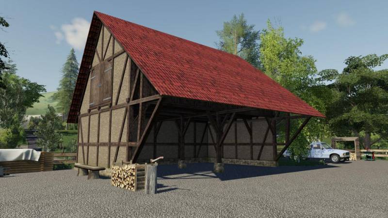 FS19 TIMBERFRAME BARN WITH ATTIC V1.1.0.0 • Farming simulator 19, 17 ...