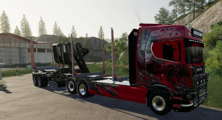 FS19 SCANIA WOODTRUCK AND TRAILER V1.2 • Farming simulator 19, 17, 22 ...