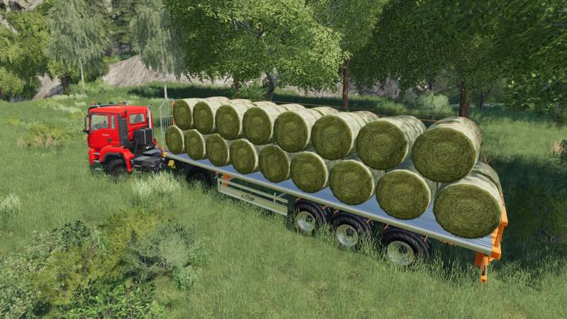 Fs19 Fliegl Flatbed Semitrailer V1300 • Farming Simulator 19 17 15 8999