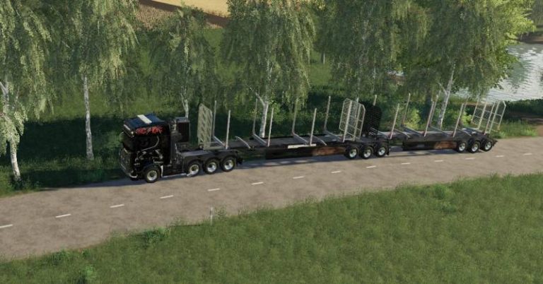 Fs19 Wood Trailer Roadtrain V11 • Farming Simulator 19 17 22 Mods Fs19 17 22 Mods 3380