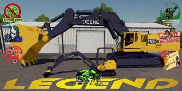 FS19 DEERE BIG EXCAVATOR 870G V1.5 • Farming simulator 19, 17, 22 mods ...