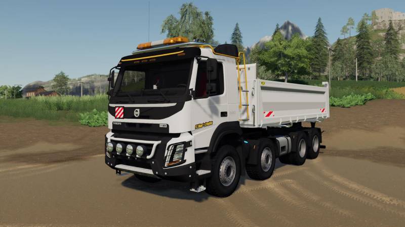 FS19 VOLVO FMX 8X4 FS MINER'S WHITE EDIITON V1.0 • Farming simulator 19 ...