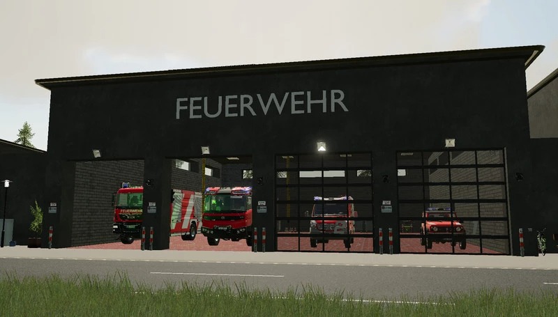 Fs19 Fire Station For Professional Fire Brigades V1000 • Farming Simulator 19 17 22 Mods 3343