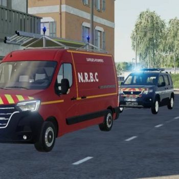 FS19 RENAULT MASTER IV POMPIERS V2.0.0.0 • Farming simulator 19, 17, 22 ...