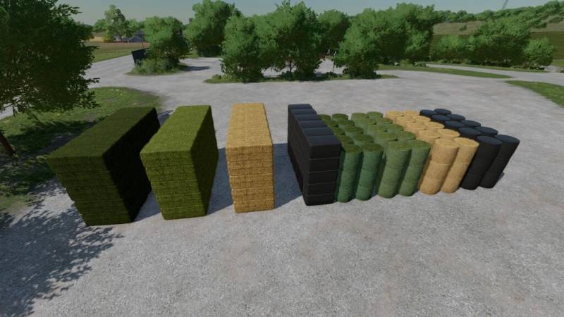 FS22 BUYABLE LARGE STACK OF BALES V1.0.0.0 • Farming simulator 19, 17 ...