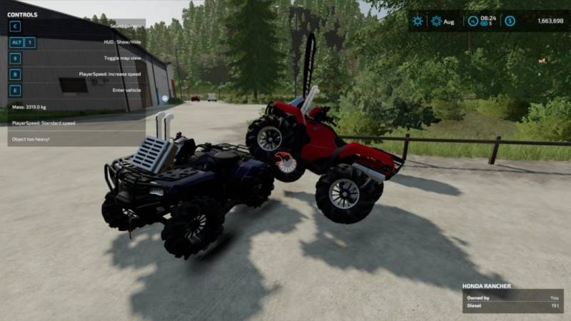 Fs22 Honda Rancher Lifted V1000 • Farming Simulator 19 17 22 Mods Fs19 17 22 Mods 6693